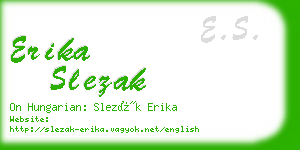 erika slezak business card